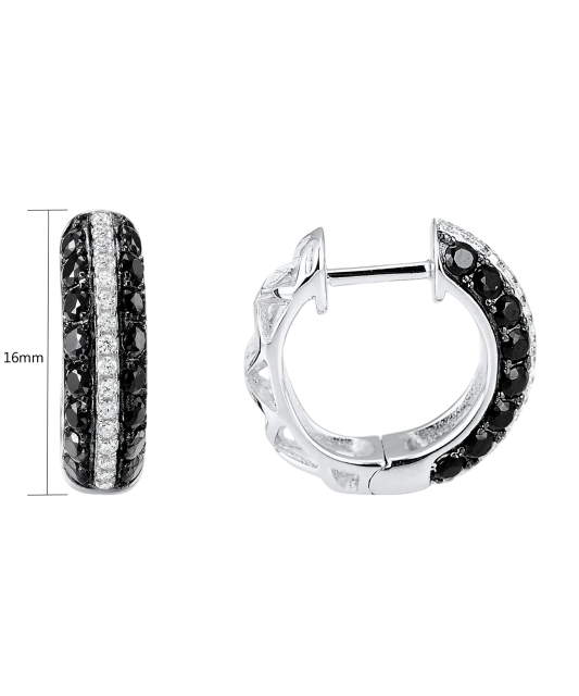 Hopeiset korvakorut spinelleillä ja zirkoneilla