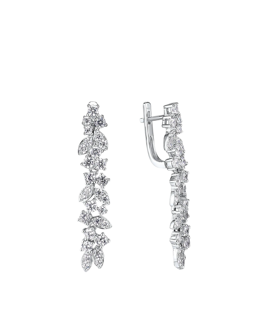 Sterling silver earrings with zircons