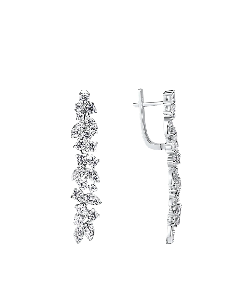 Sterling silver earrings with zircons