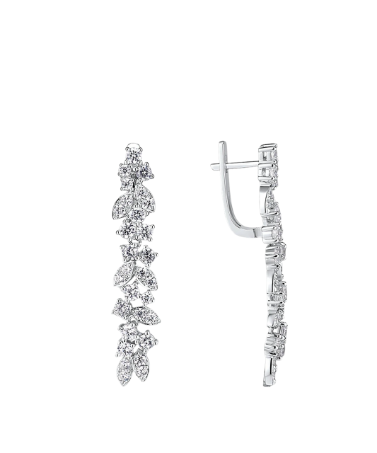 Sterling silver earrings with zircons