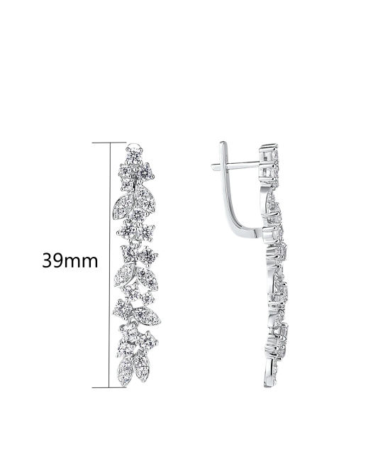 Sterling silver earrings with zircons