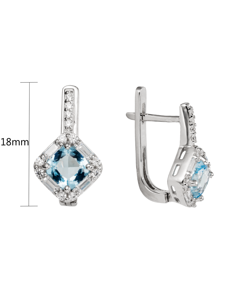 Sterling silver earrings with zircons