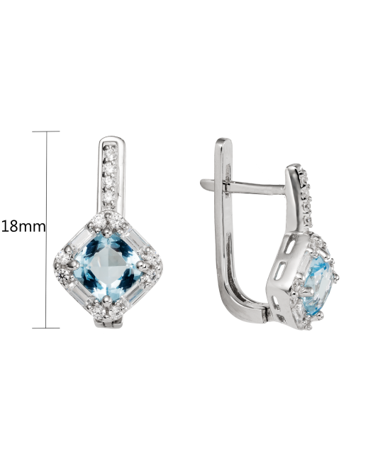 Sterling silver earrings with zircons