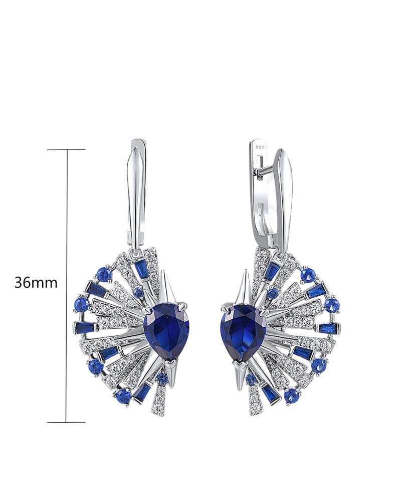 Sterling Silver earrings with zircons and spinels