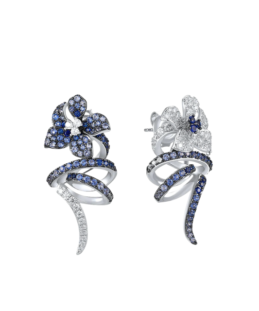 Sterling Silver earrings with zircons and spinels