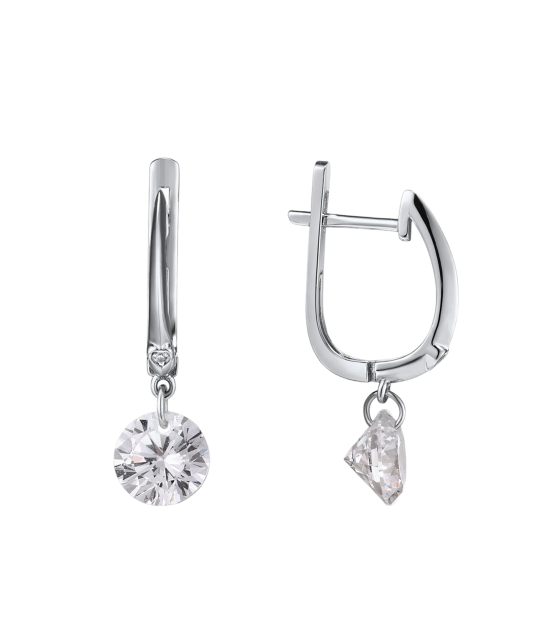 Sterling silver earrings with zircons