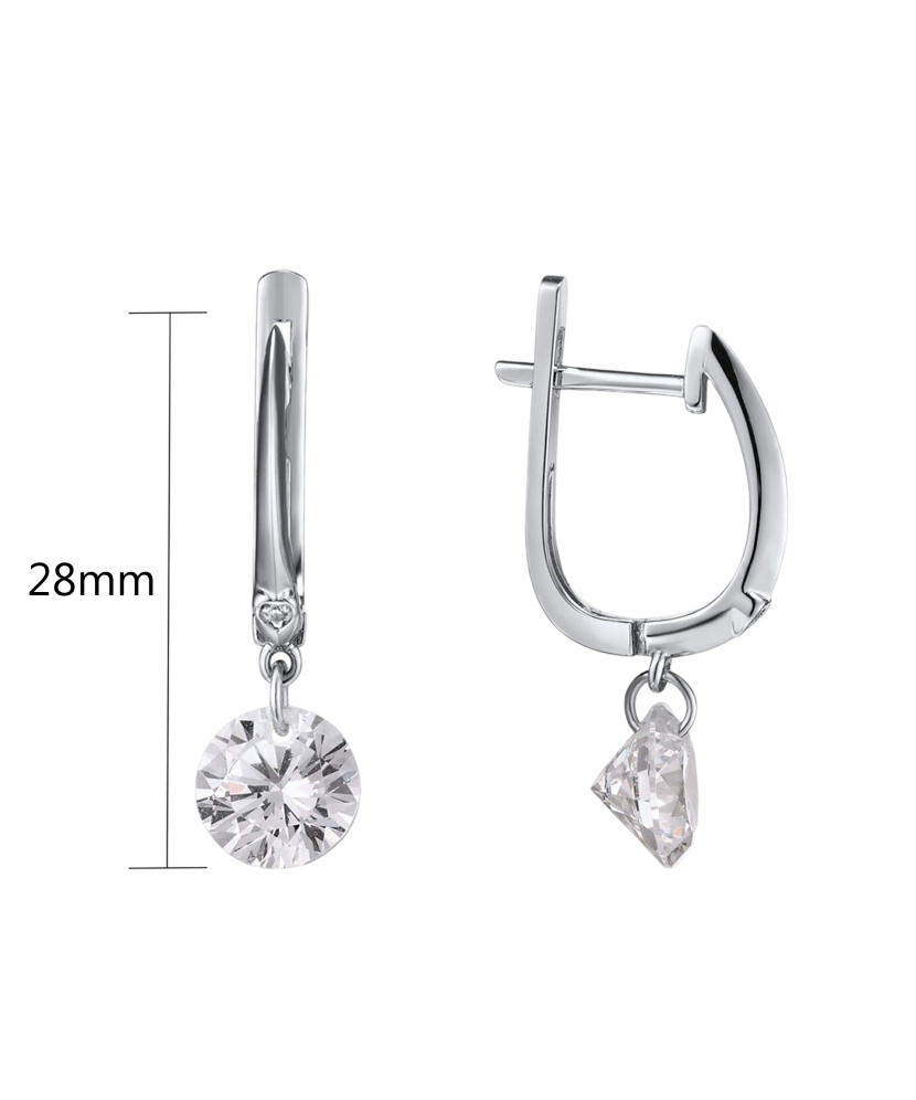 Sterling silver earrings with zircons