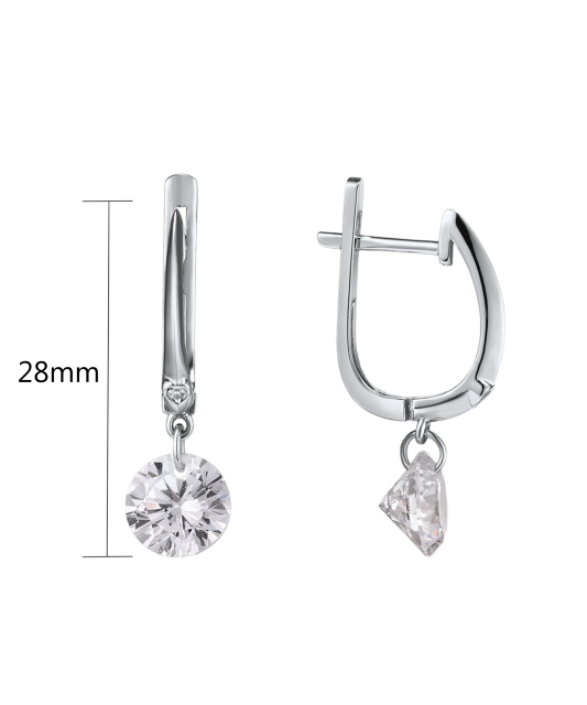 Sterling silver earrings with zircons