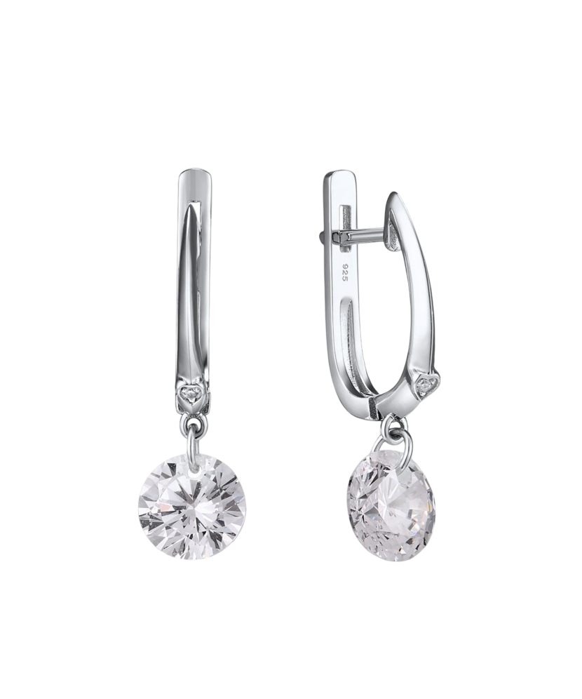 Sterling silver earrings with zircons