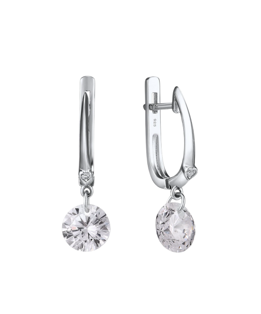Sterling silver earrings with zircons