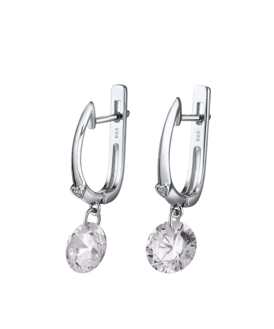 Sterling silver earrings with zircons