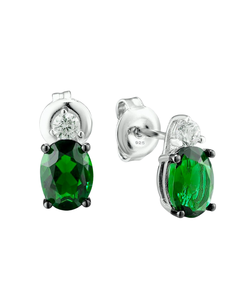 Sterling silver earrings with zircons