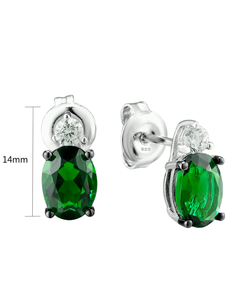 Sterling silver earrings with zircons