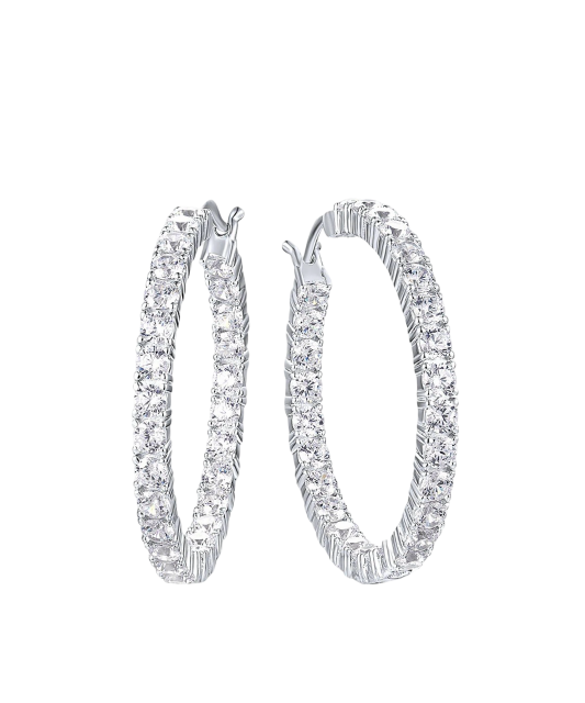 Sterling silver earrings with zircons