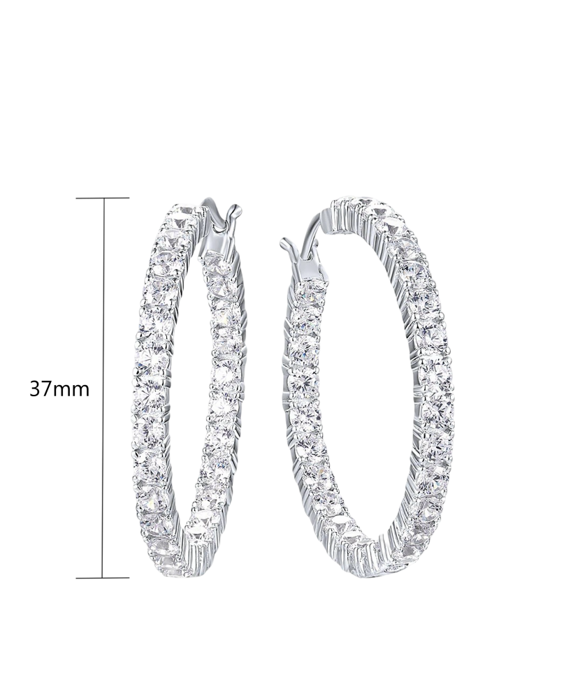 Sterling silver earrings with zircons