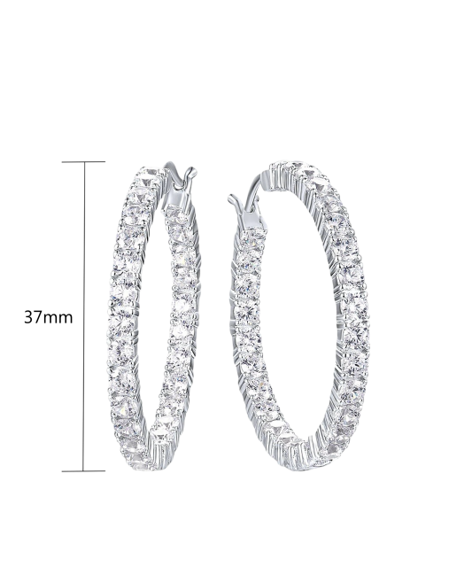 Sterling silver earrings with zircons