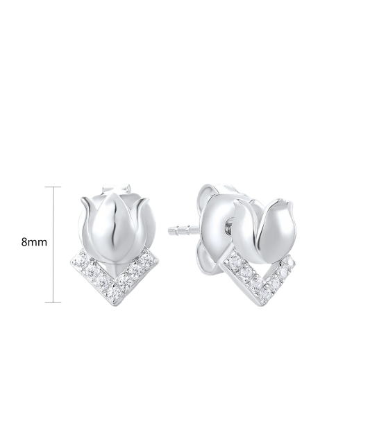 Sterling silver earrings with zircons