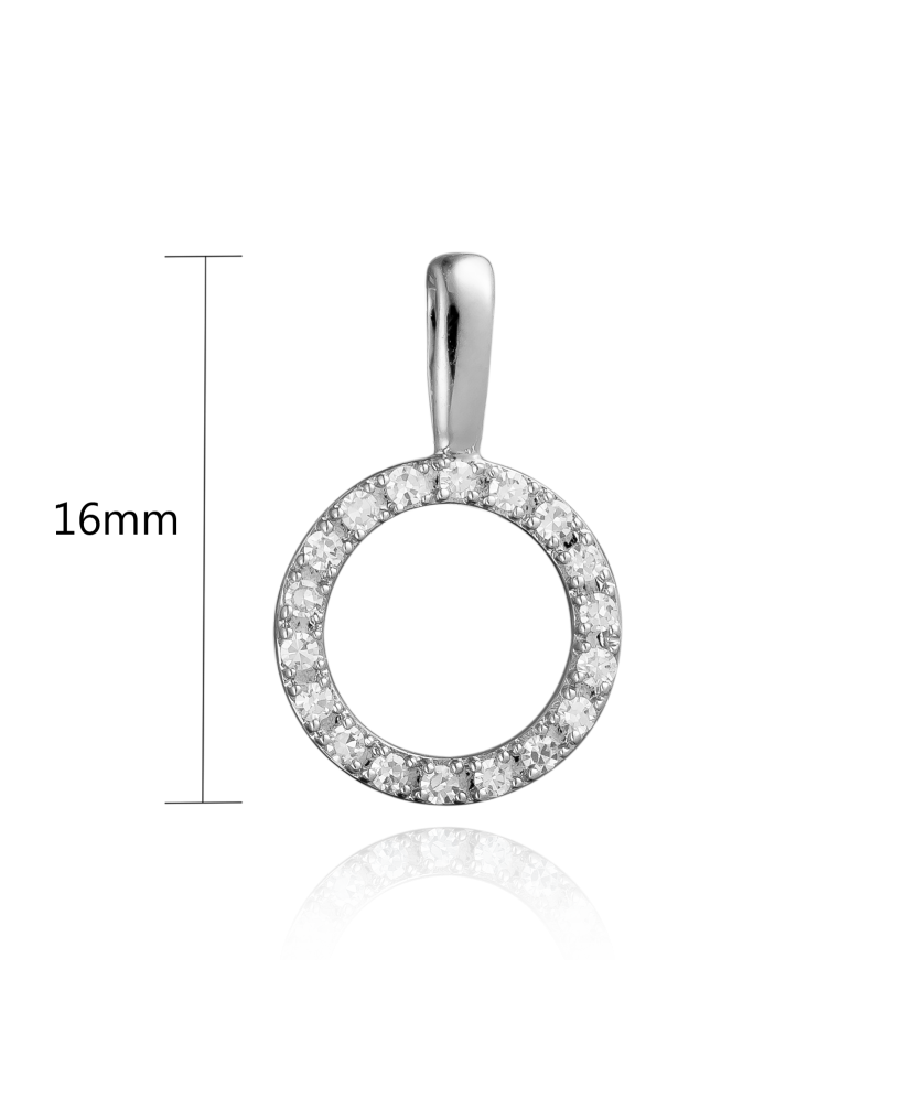 White gold pendant with diamonds