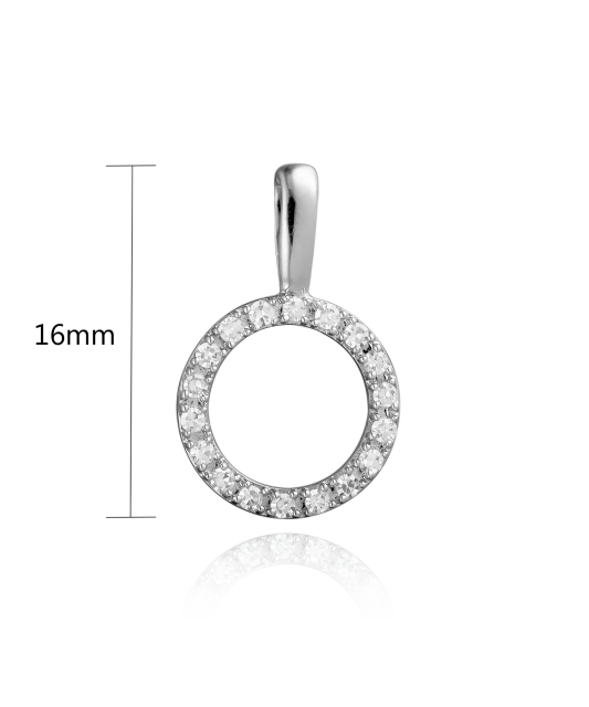 White gold pendant with diamonds