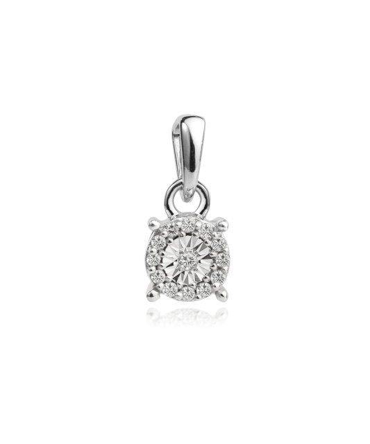 White gold pendant with diamonds