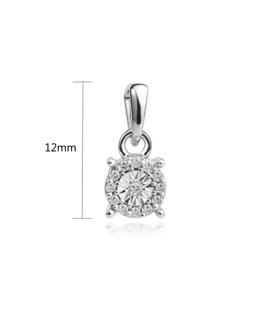White gold pendant with diamonds