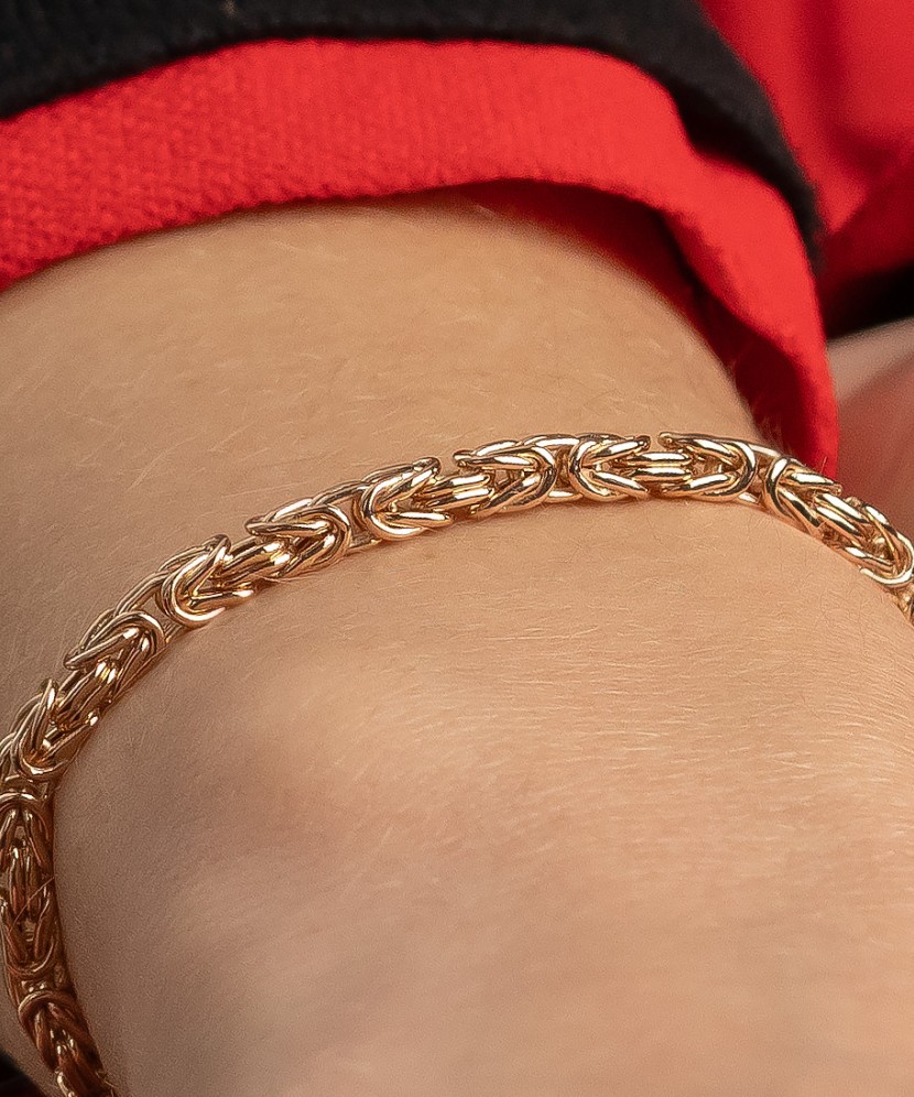 Gold bracelet "Royal python" 3.4mm