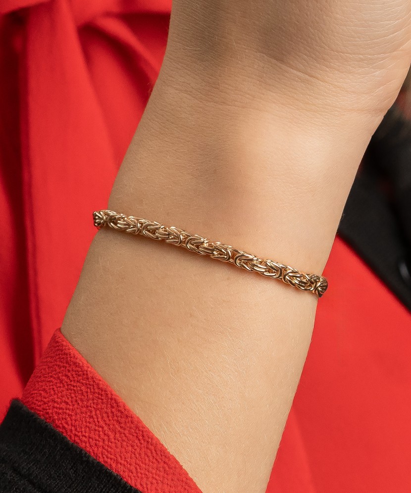 Gold bracelet "Royal python" 3.4mm