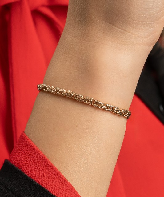 Gold bracelet "Royal python" 3.4mm