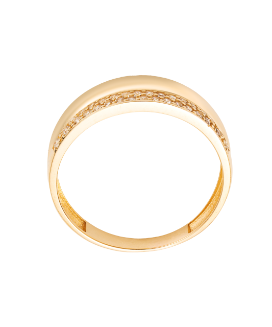 Gold ring with zircons