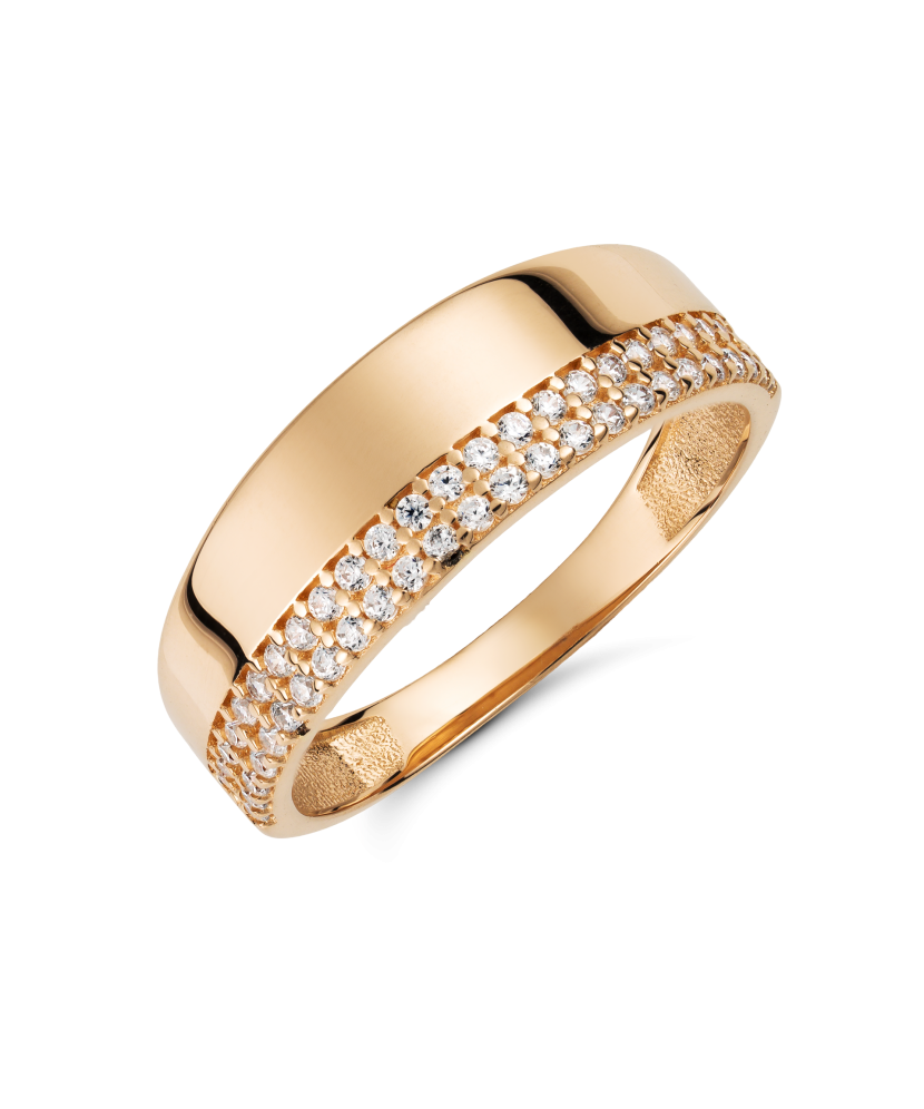 Kultasormus zirkoneilla