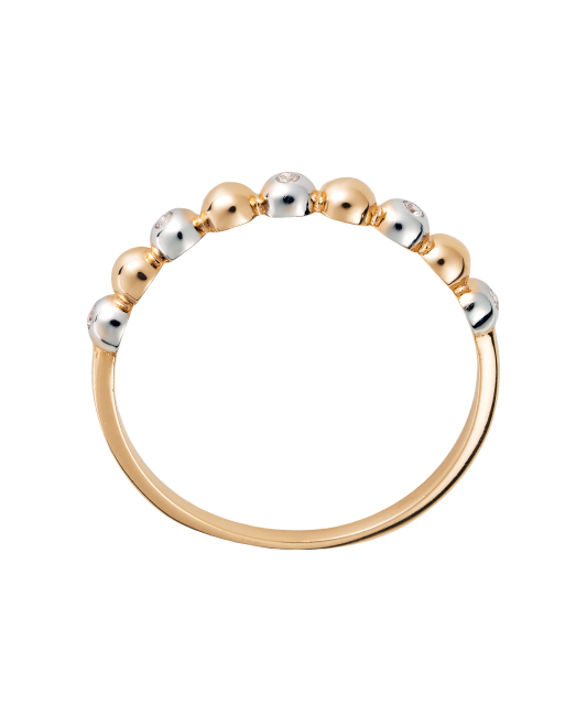 Gold ring with zircons