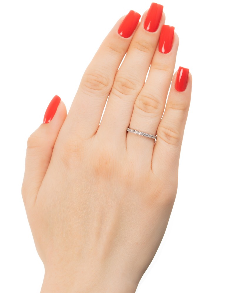 White Gold ring with zircons