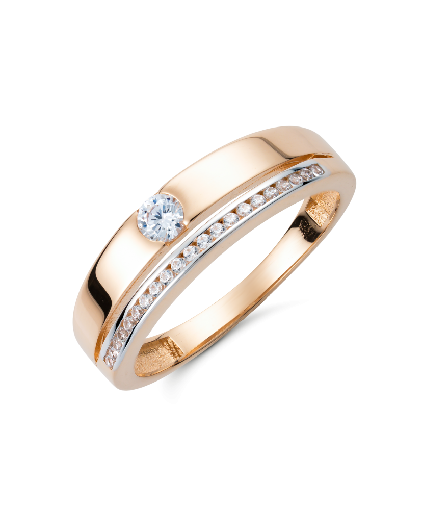 Kultasormus zirkoneilla