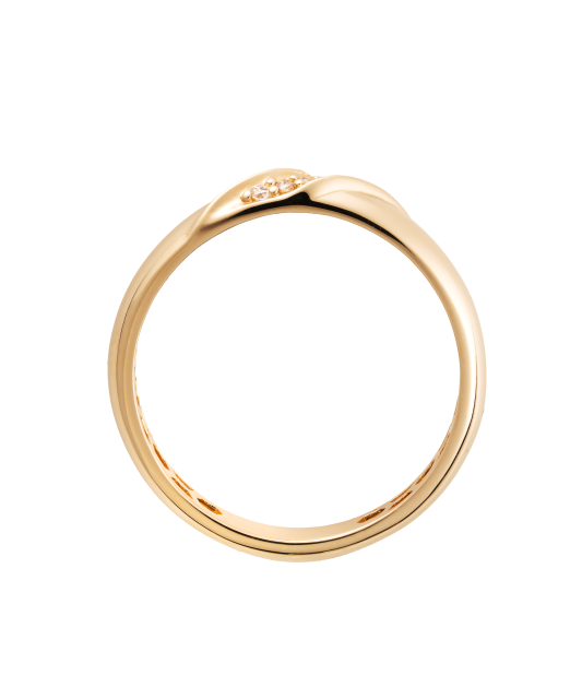 Gold ring with zircons