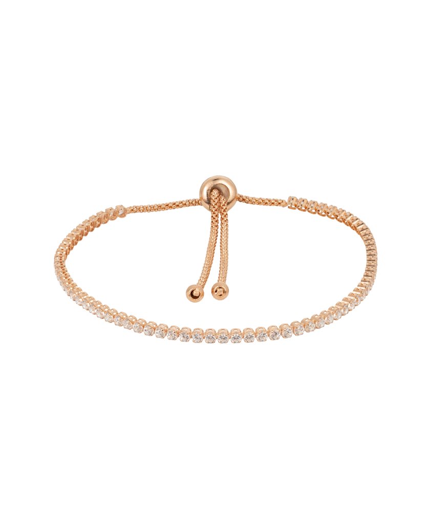 Gold bracelet with zircons