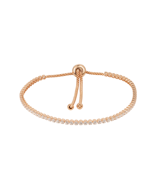 Gold bracelet with zircons
