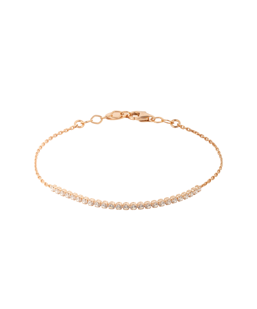 Gold bracelet with zircons