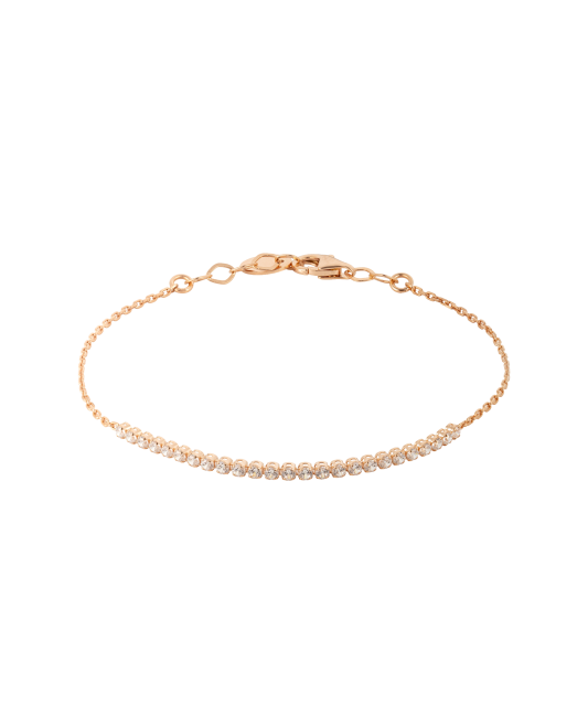 Gold bracelet with zircons