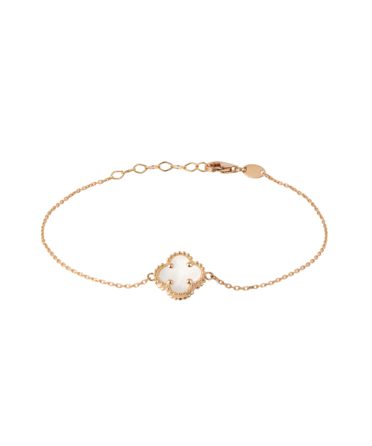 Gold bracelet with mother-of-pearl