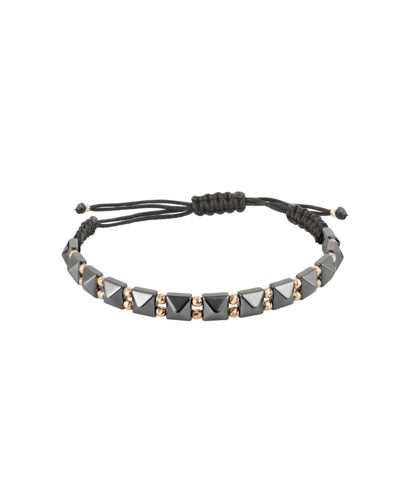 Musta lanka Ranneko rukullan kanssa ja hematiiteilla