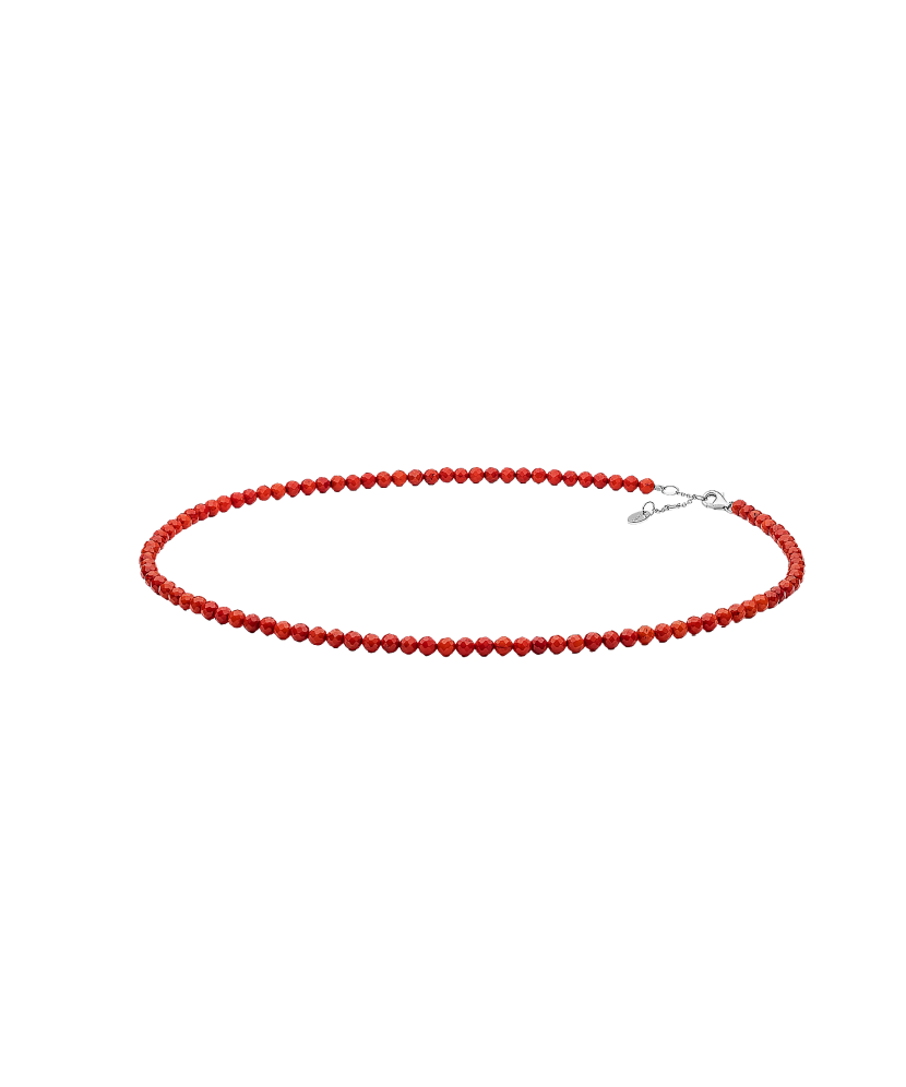 Coral Necklace with sterling silver