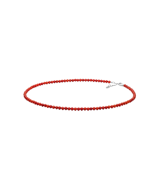 Coral Necklace with sterling silver