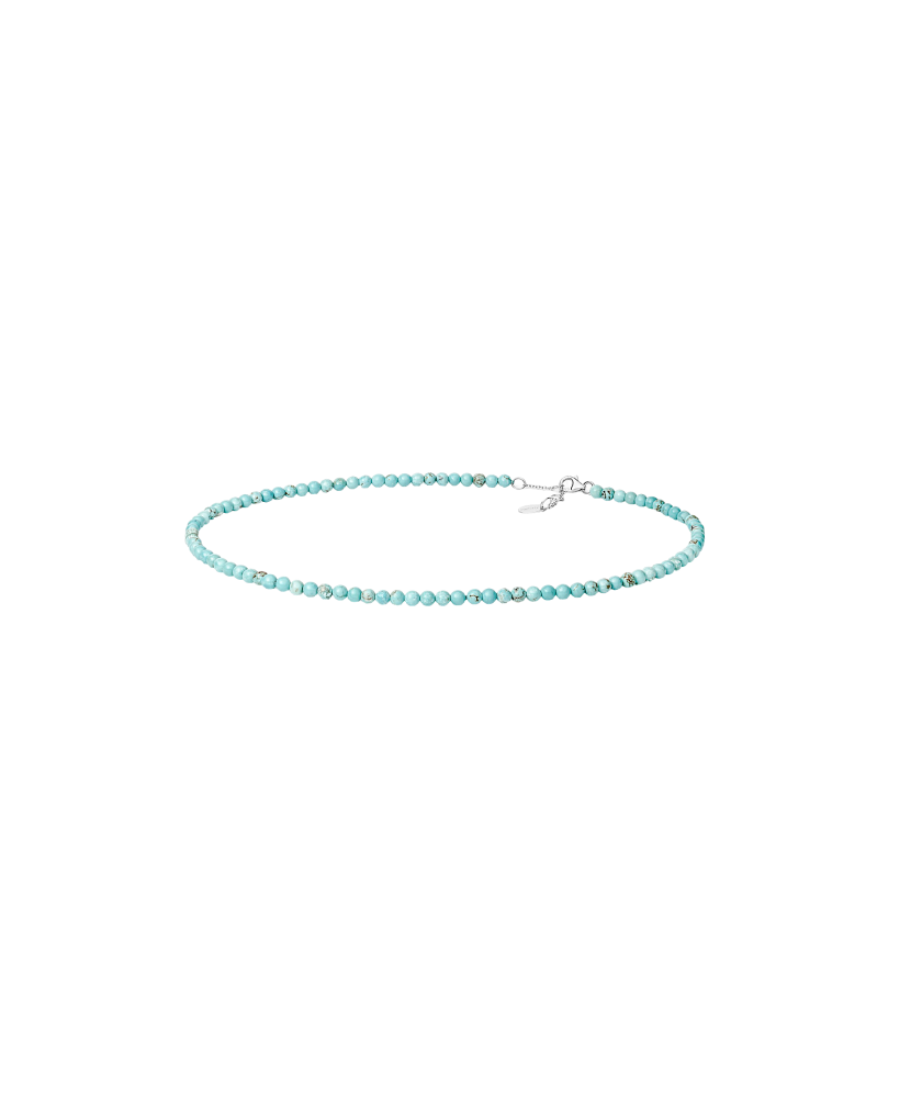 Necklace With Howlite and Silver