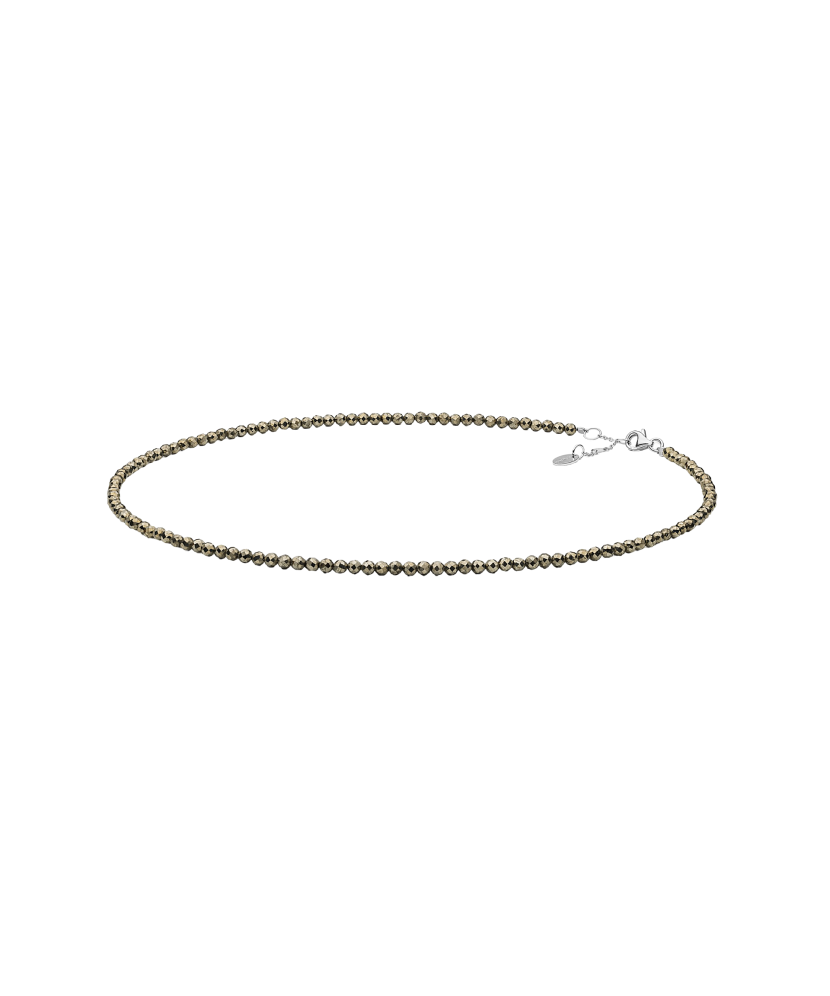 Kaulakoru pyriittien ja hopean kanssa