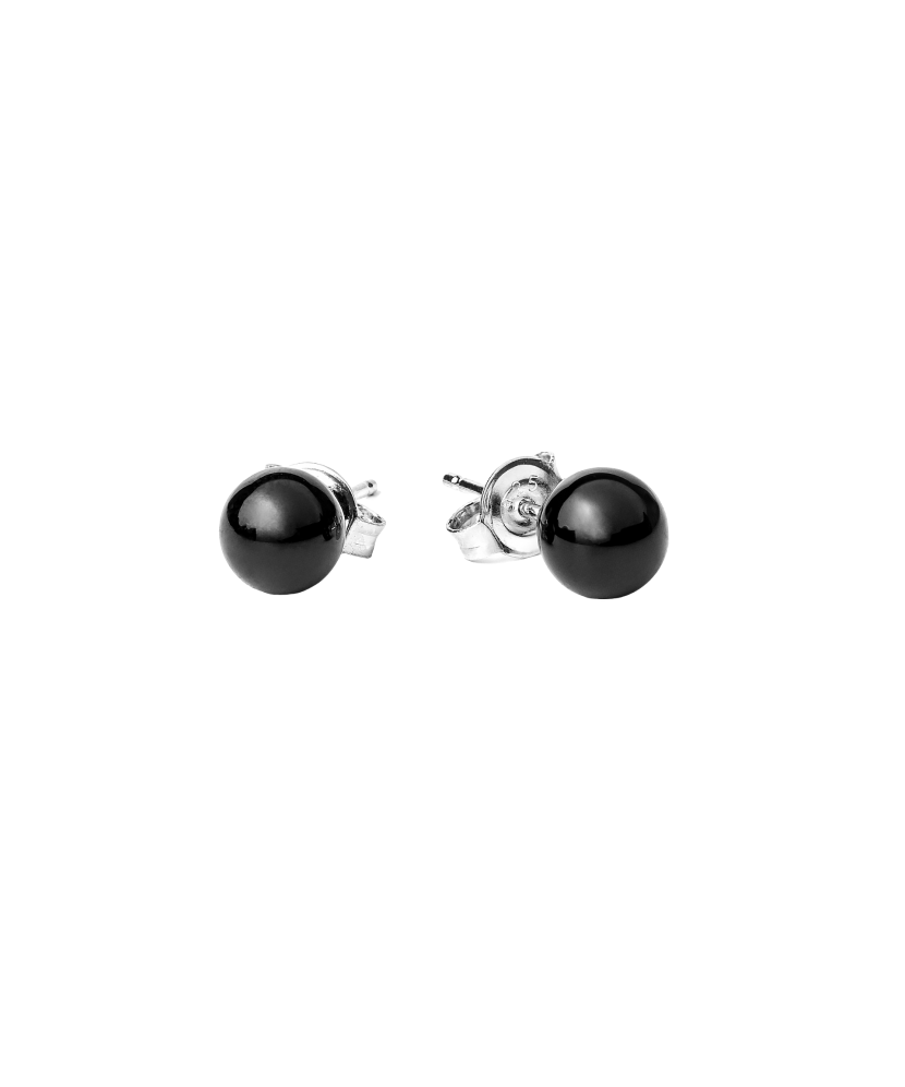 Sterling silver earrings with onyx