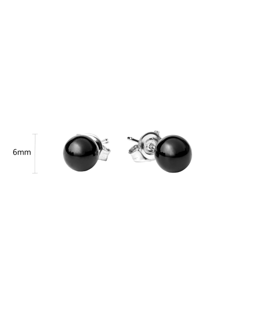 Sterling silver earrings with onyx