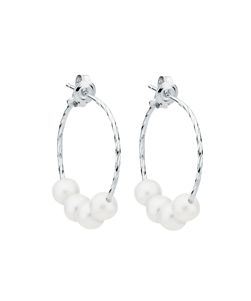 Sterling silver earrings with pearls