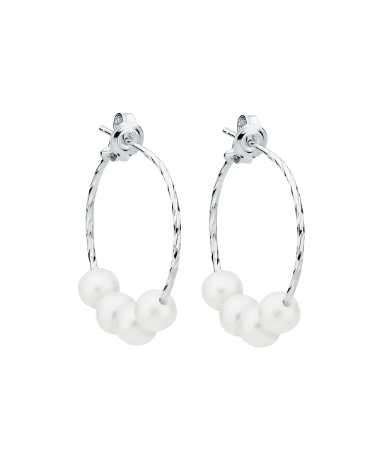 Sterling silver earrings with pearls