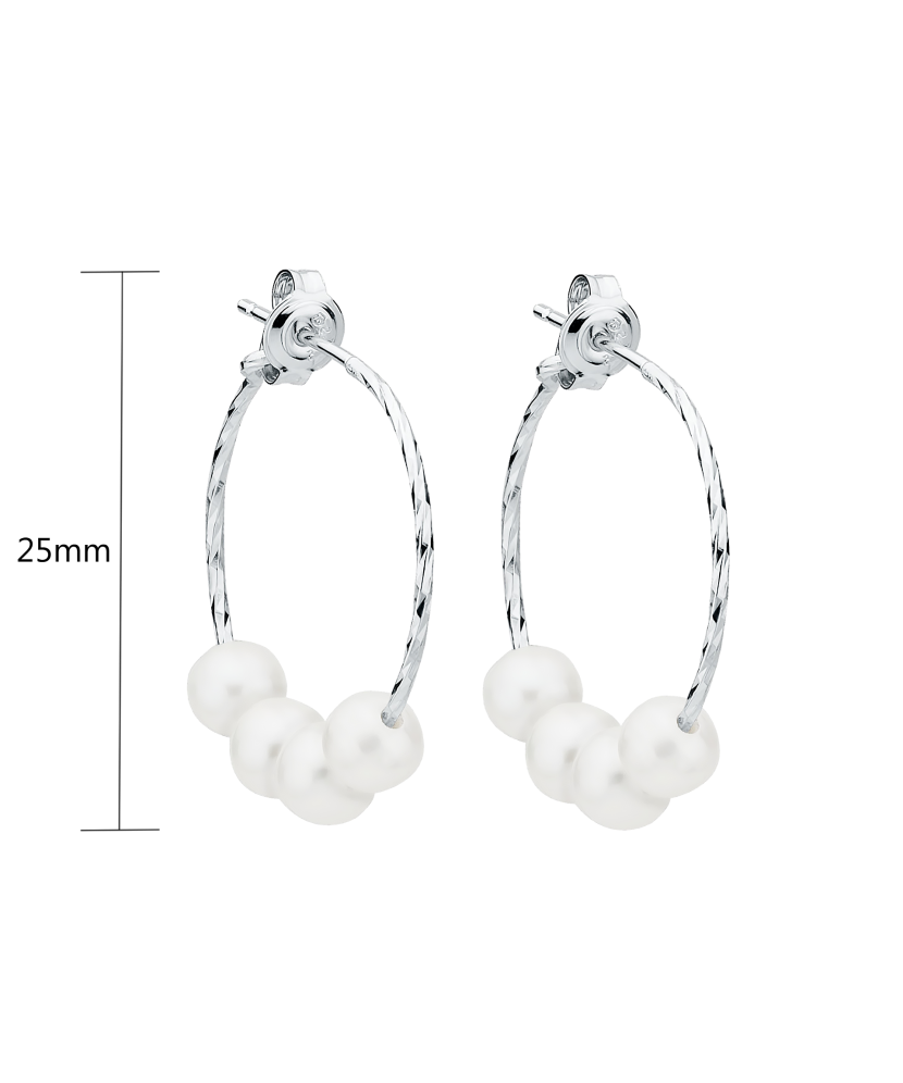 Sterling silver earrings with pearls