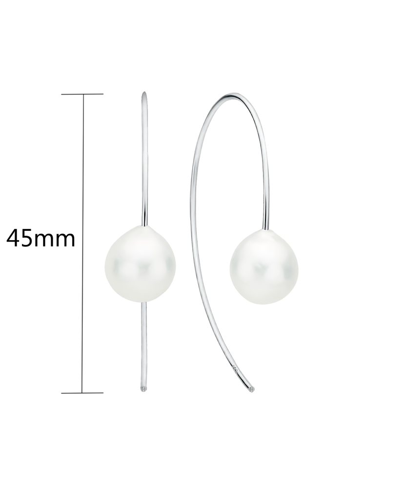 Sidabriniai auskarai su Kasumi perlais ir cirkoniais